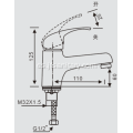 Grifo de lavabo de rostro de latón para lavabo de baño